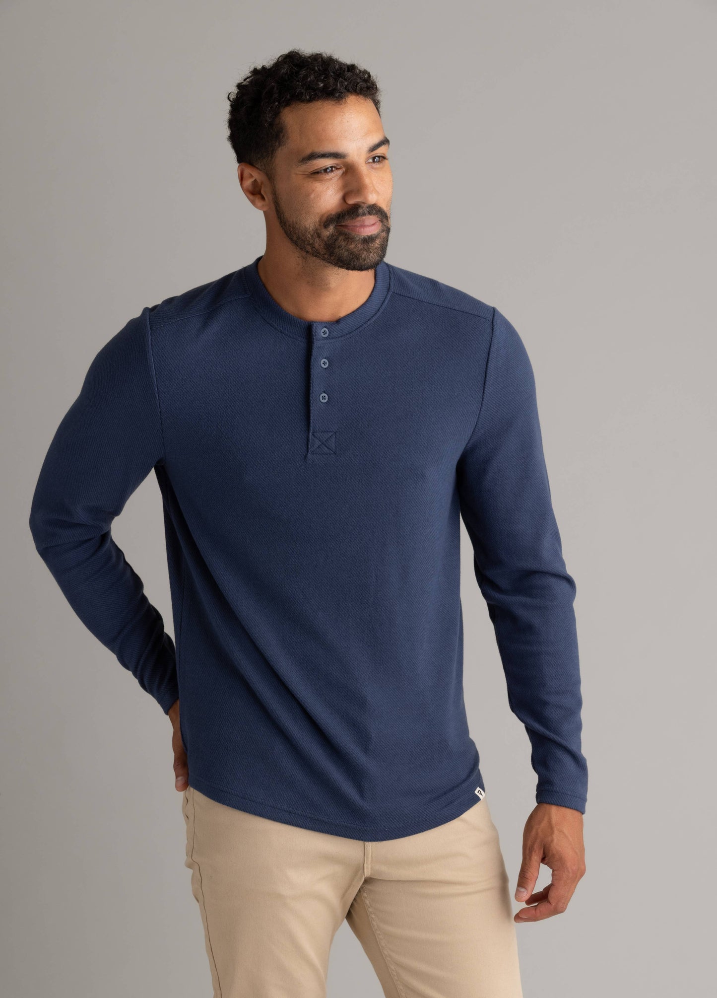 Men's Lichen Stretch Flannel Henley