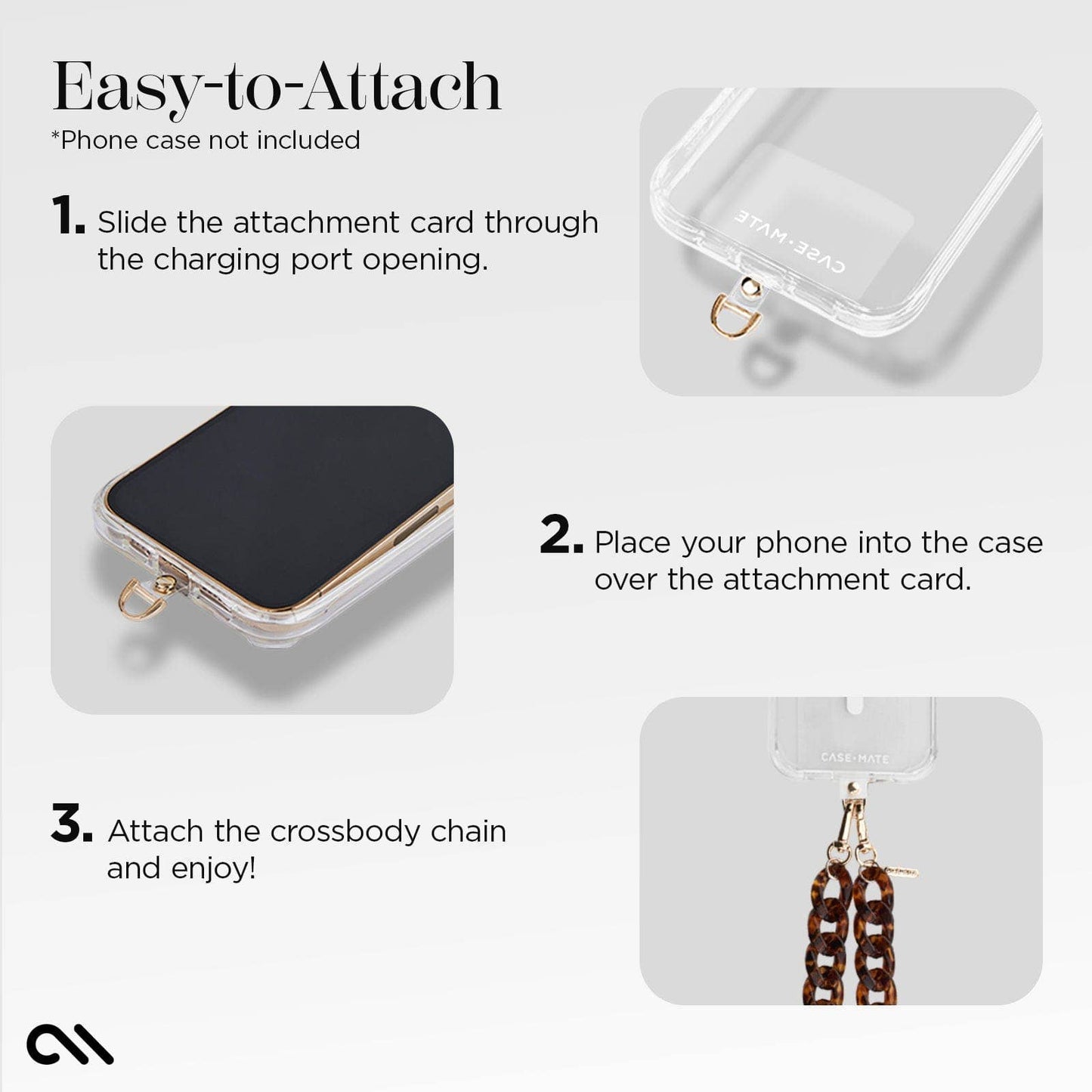 Tortoise Shell Chain Phone Crossbody
