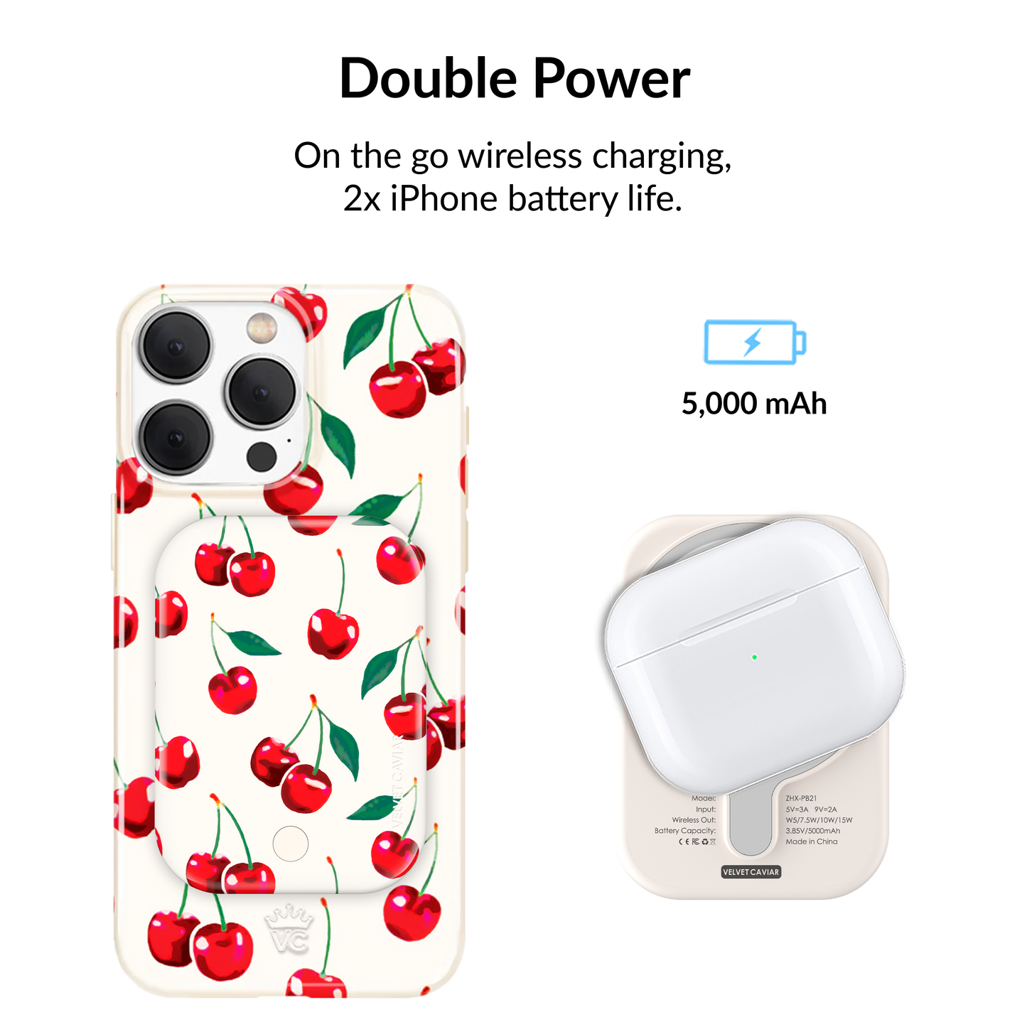 Wireless Phone Charger - Mon Cheri Cherry