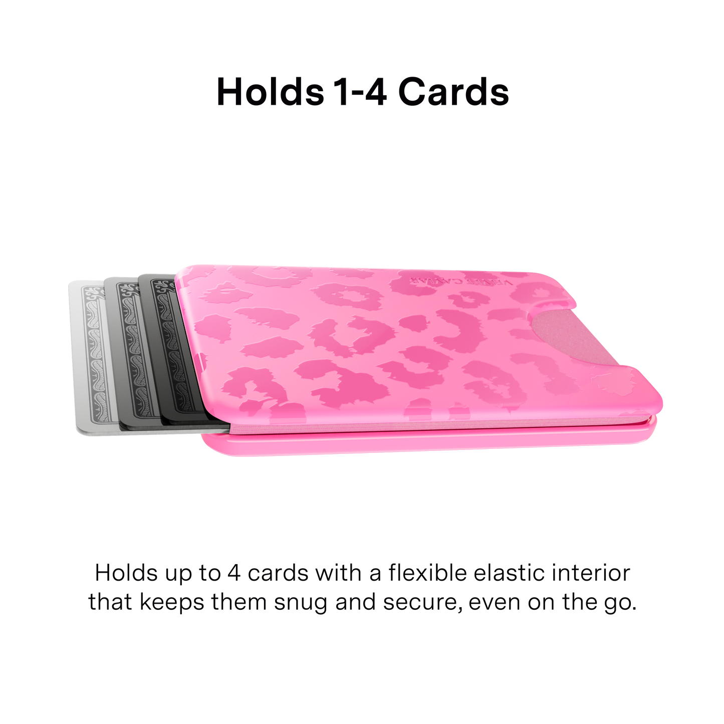 Magnetic Phone Wallet - Hot Pink Leopard