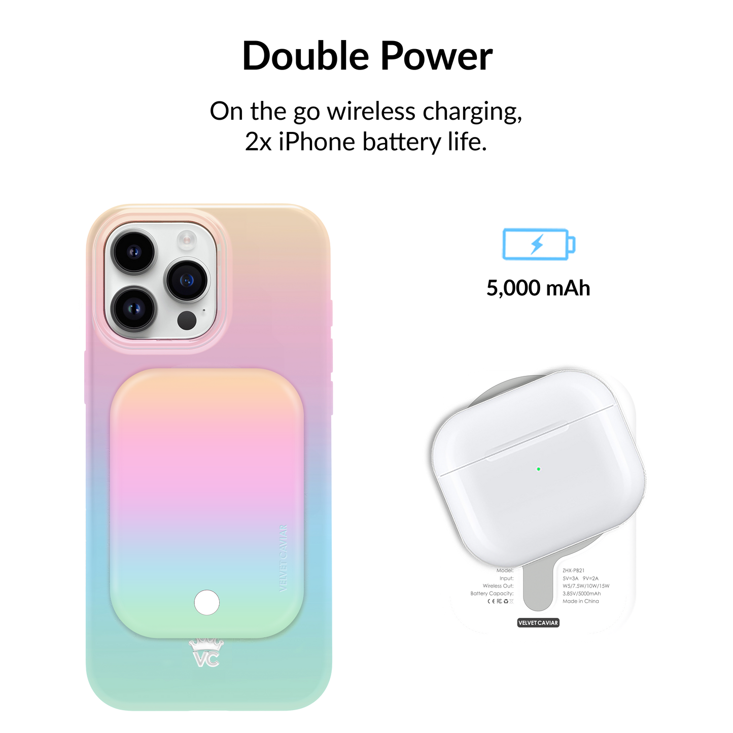 Wireless Phone Charger - White Opal
