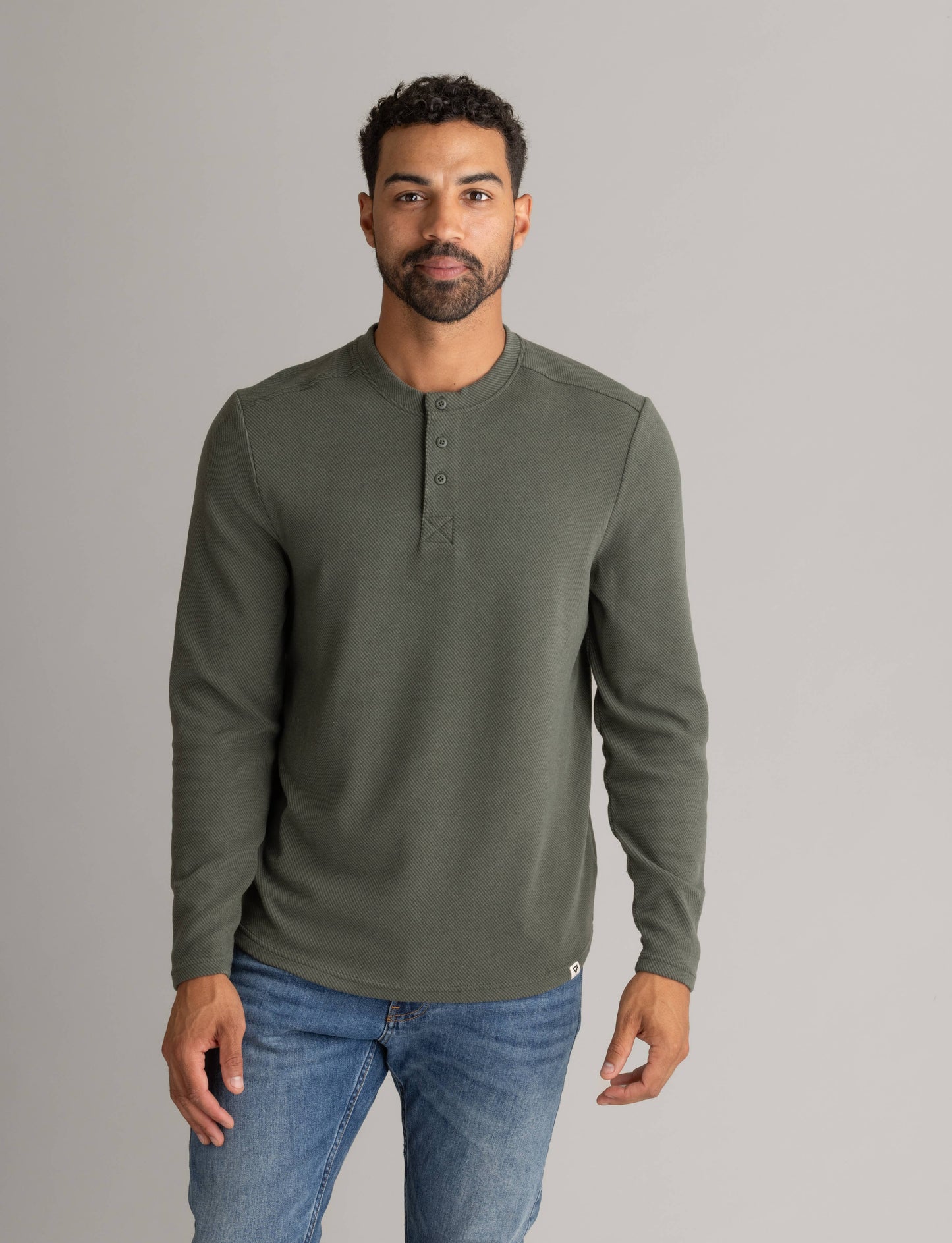 Men's Lichen Stretch Flannel Henley