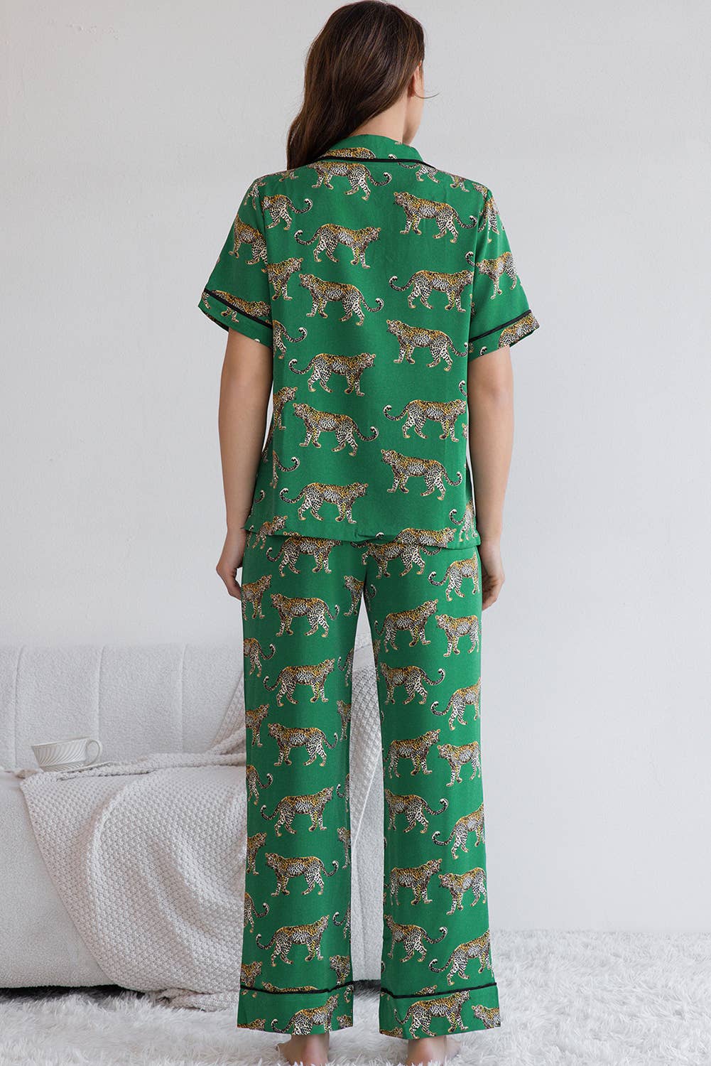 Cheetah Print SS Pajama Set