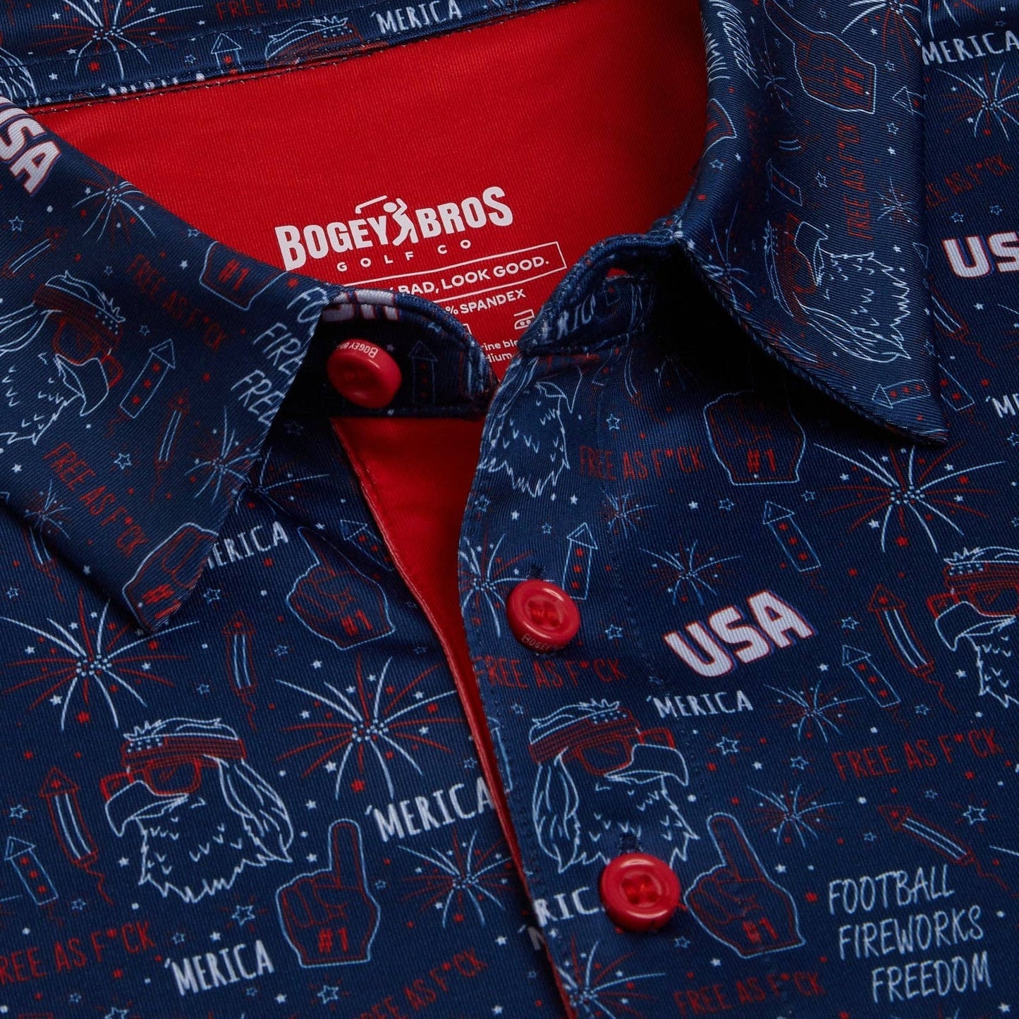 'Merica - Navy  Polo