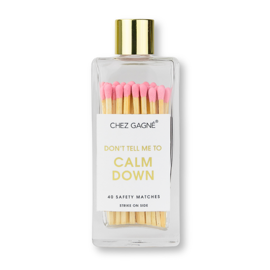 "Don't Tell Me To Calm Down" Matches - Light Pink