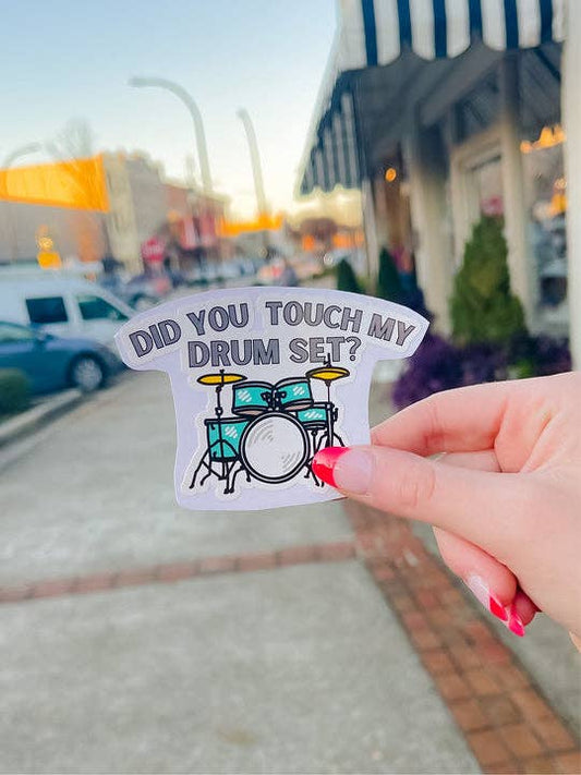 Touch My Drum Set Sticker