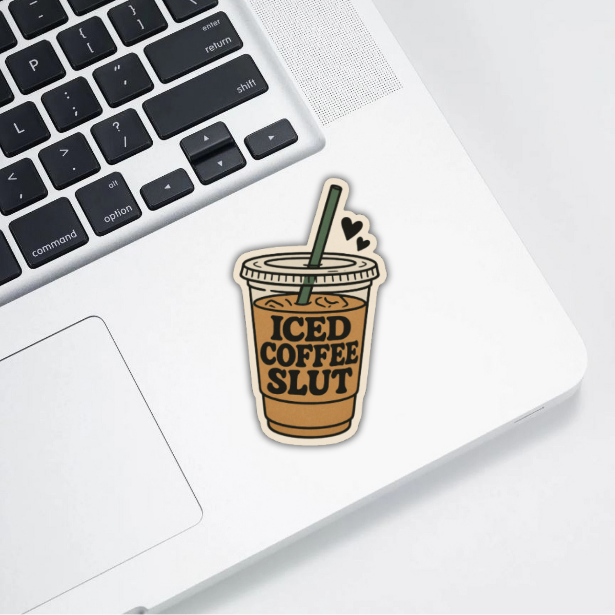 Iced Coffee Slut Sticker – Funny Coffee Lover Vinyl Decal