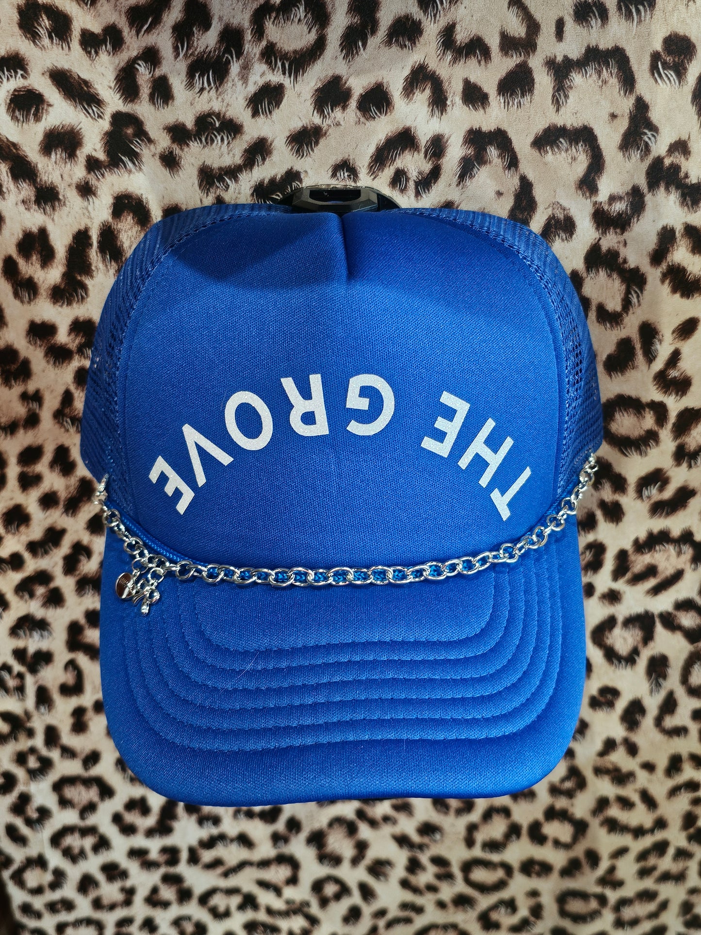 The Grove Royal Blue Trucker Hat w/Chain