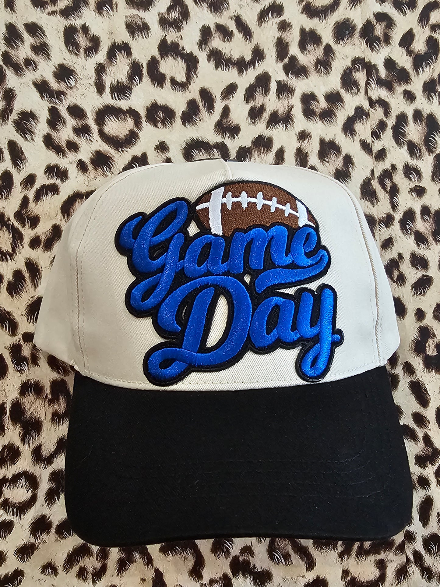 Royal Blue Game Day Patch w/Black Bill Snapback Hat