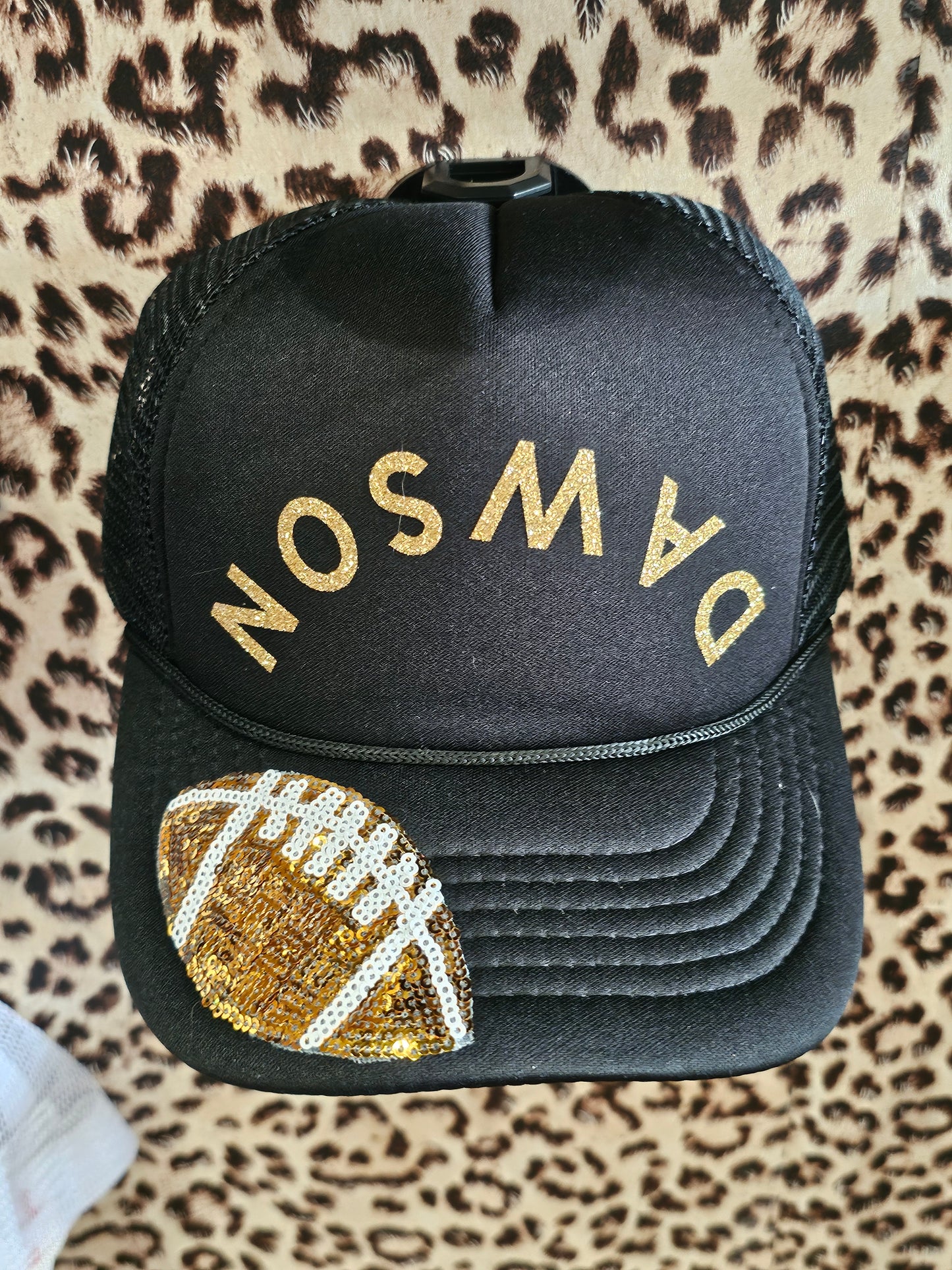 Dawson Black Trucker Hat w/Sequin Patch