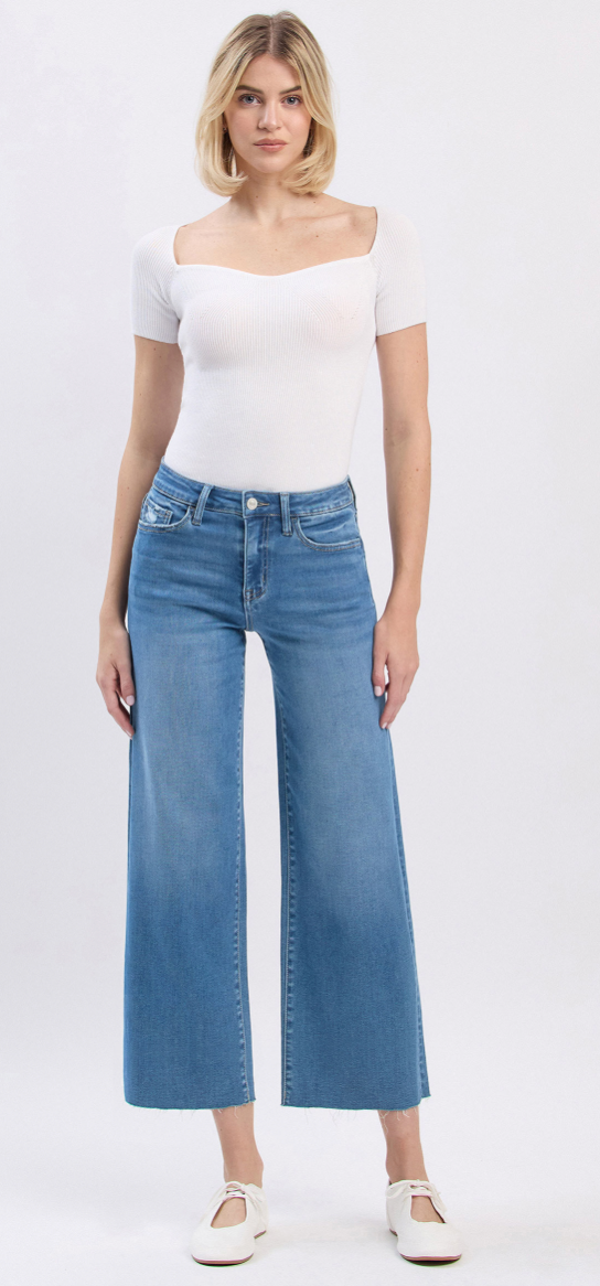 High Rise Super Soft Crop Slim Wide